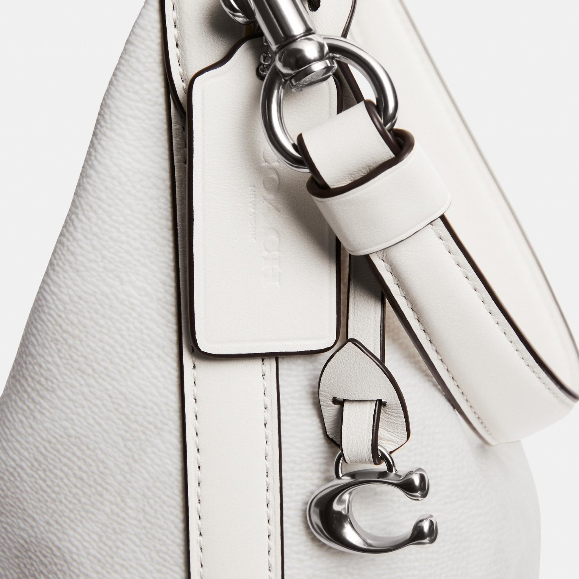 CAM23-Juliet Shoulder Bag In Signature Canvas-Lh/White Chalk