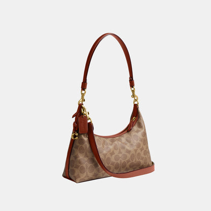 CAM26-Juliet Shoulder Bag 25 in Signature Canvas-B4/Tan Caramel