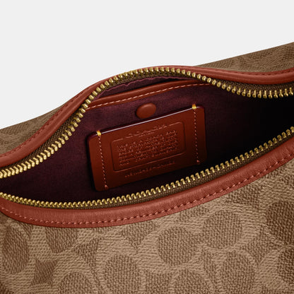CAM26-Juliet Shoulder Bag 25 in Signature Canvas-B4/Tan Caramel