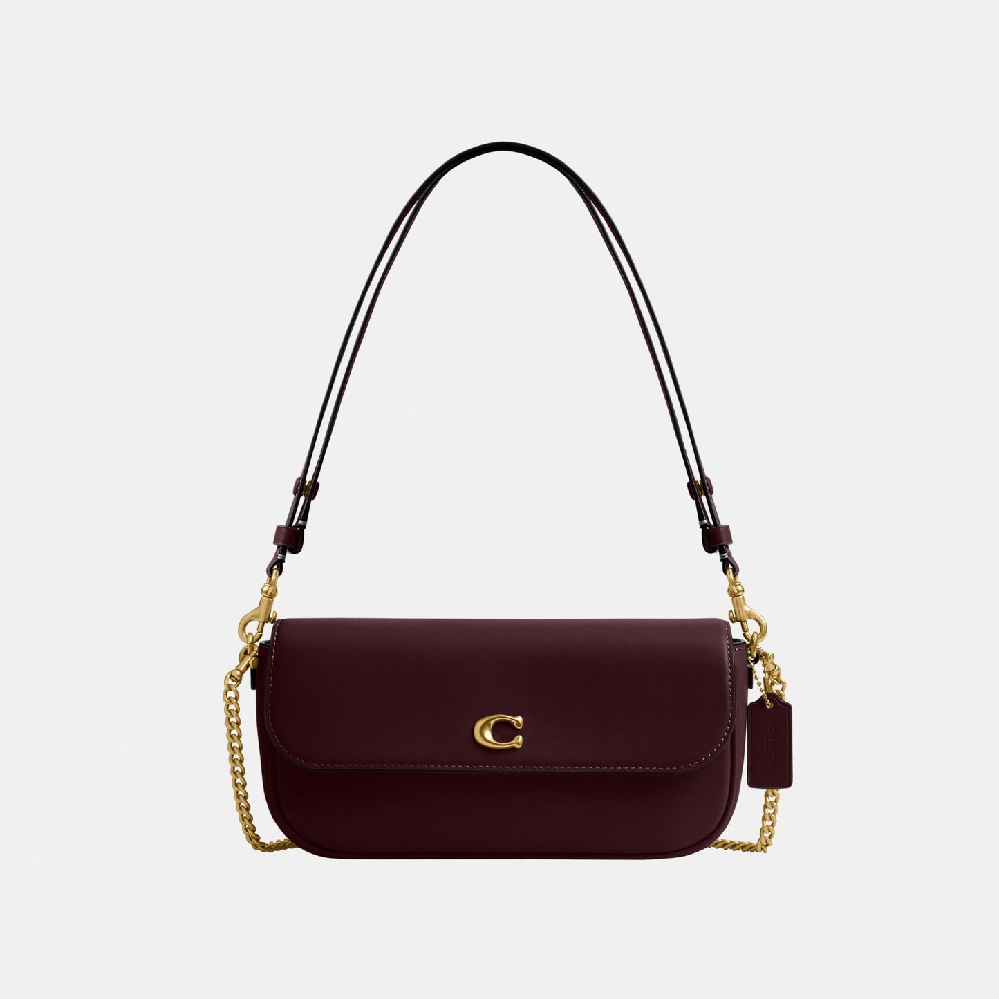 CAN90-Brook Flap Chain Bag-B4/Merlot