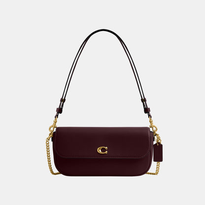 CAN90-Brook Flap Chain Bag-B4/Merlot