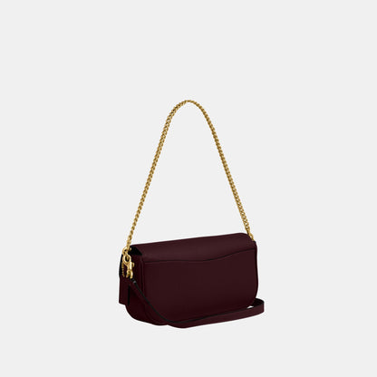 CAN90-Brook Flap Chain Bag-B4/Merlot