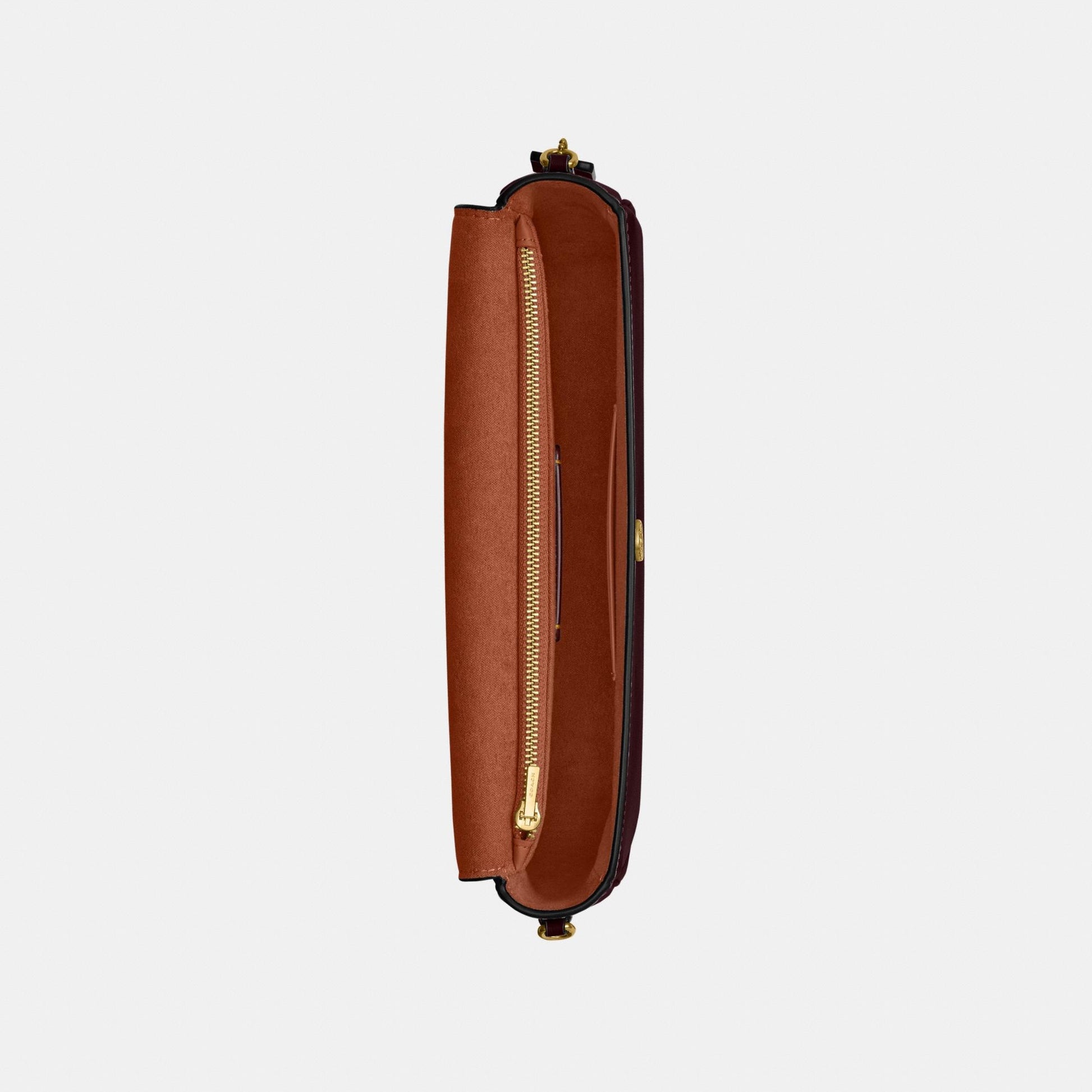CAN90-Brook Flap Chain Bag-B4/Merlot
