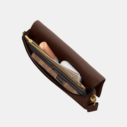 CAO01-Mila Crossbody Bag with Signature Canvas-B4/Maple