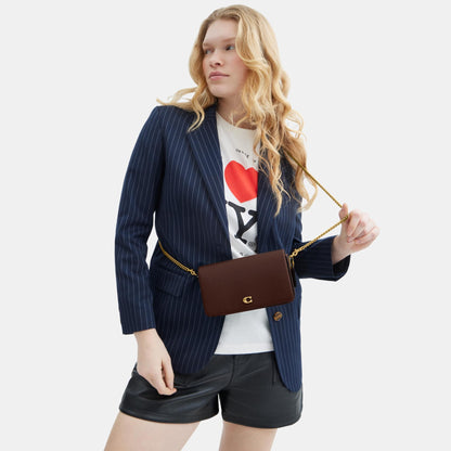 CAO01-Mila Crossbody Bag with Signature Canvas-B4/Maple