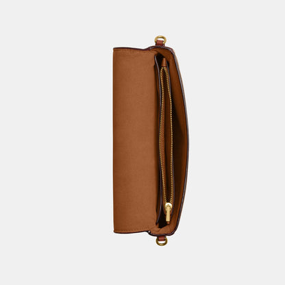 CAO03-Mila Crossbody Bag in Signature Canvas-B4/Tan Caramel