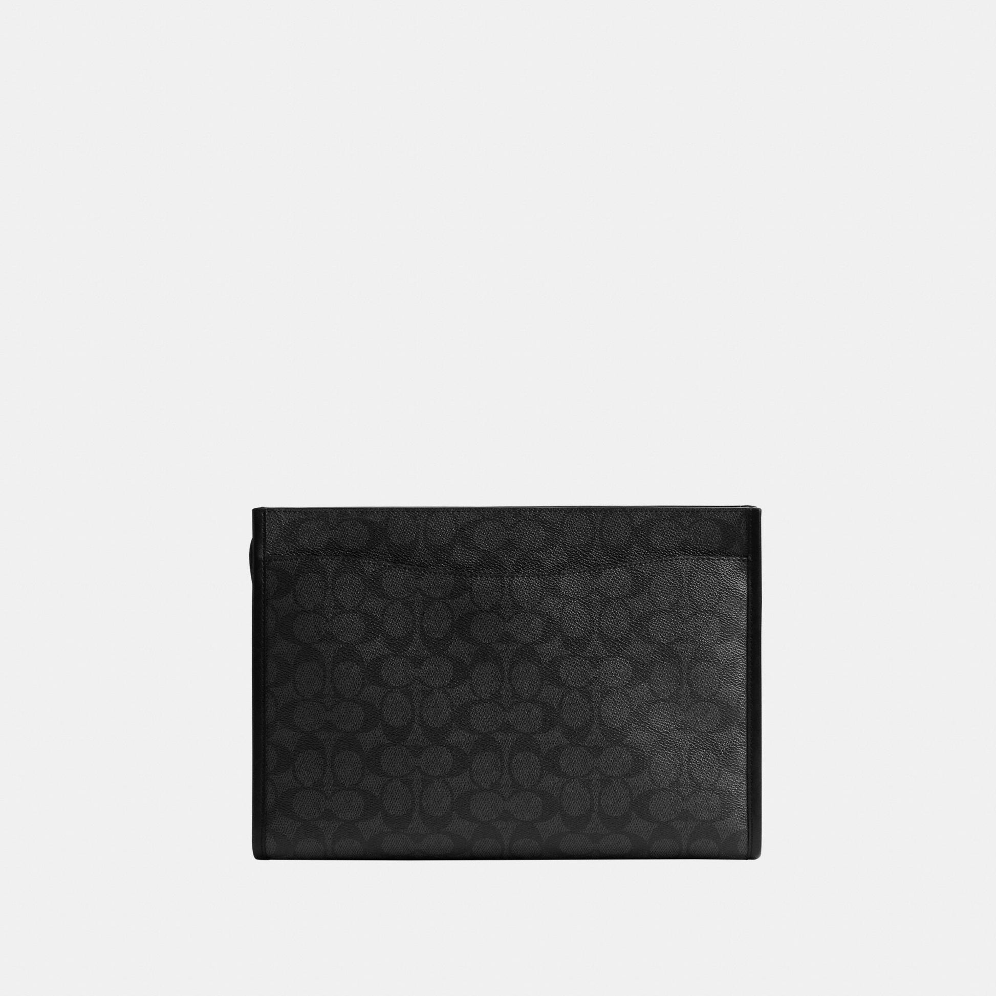 CBG27-Charter Pouch In Signature Canvas-Charcoal
