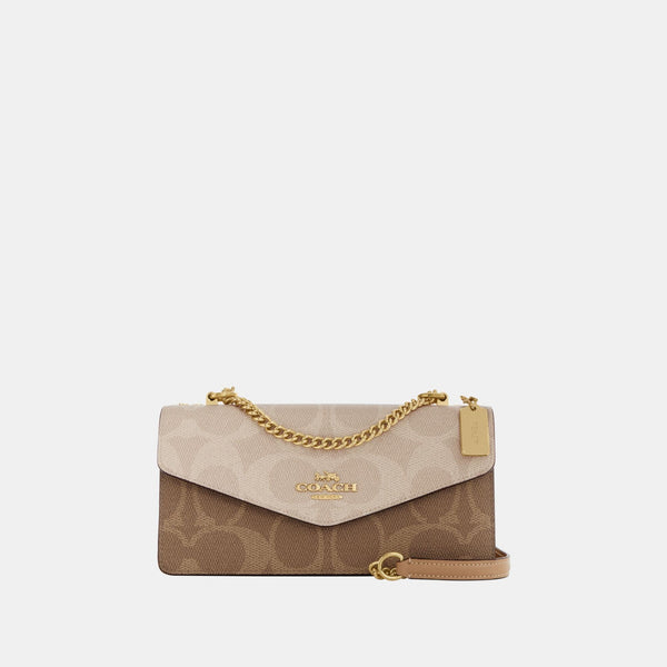 Klare Envelope Crossbody Bag In Blocked Signature Canvas