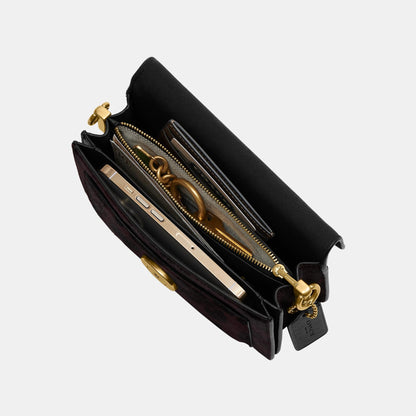 حقيبة كتف "تابي 20" من شعر العجل بنقشة فهد