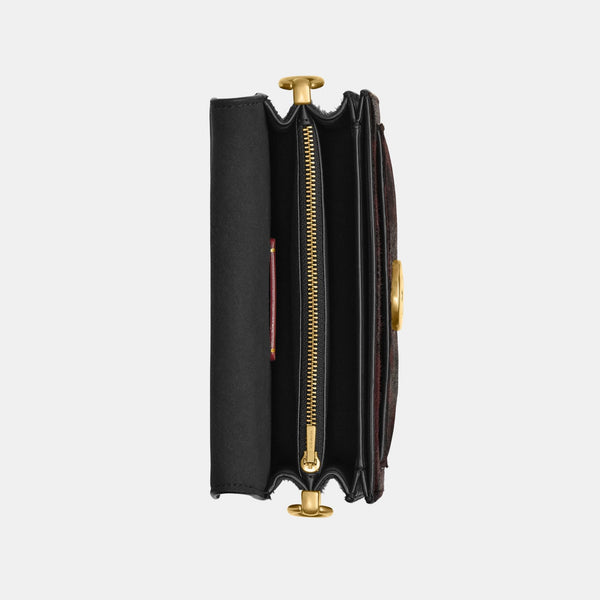 حقيبة كتف "تابي 20" من شعر العجل بنقشة فهد