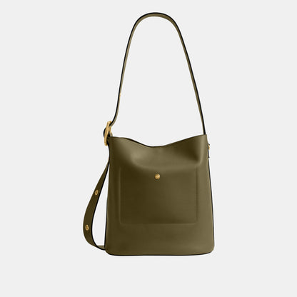 حقيبة باكيت "بليكر" من الجلد الطبيعي المحبّب