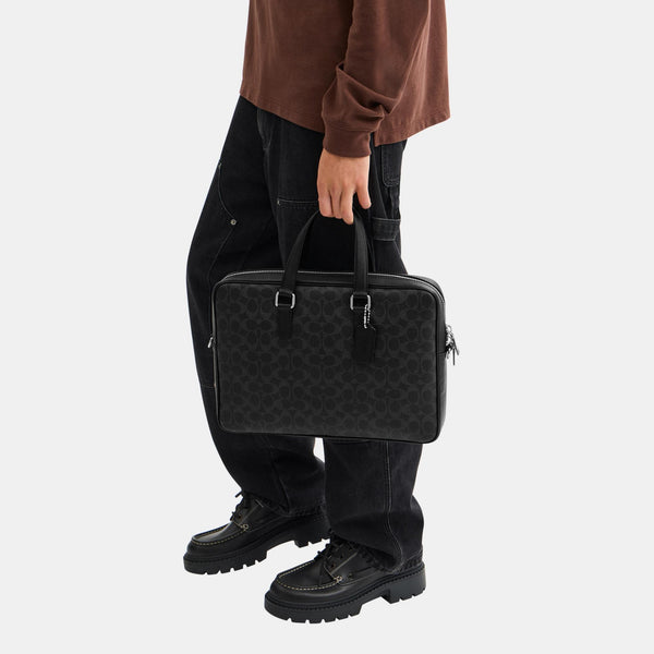 Caden Brief Bag In Signature Canvas