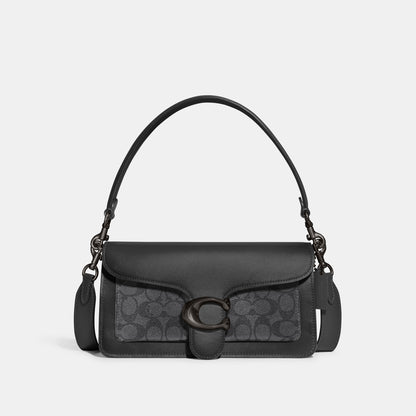 CI032-Tabby Shoulder Bag 26 in Signature Canvas-V5/Charcoal Black