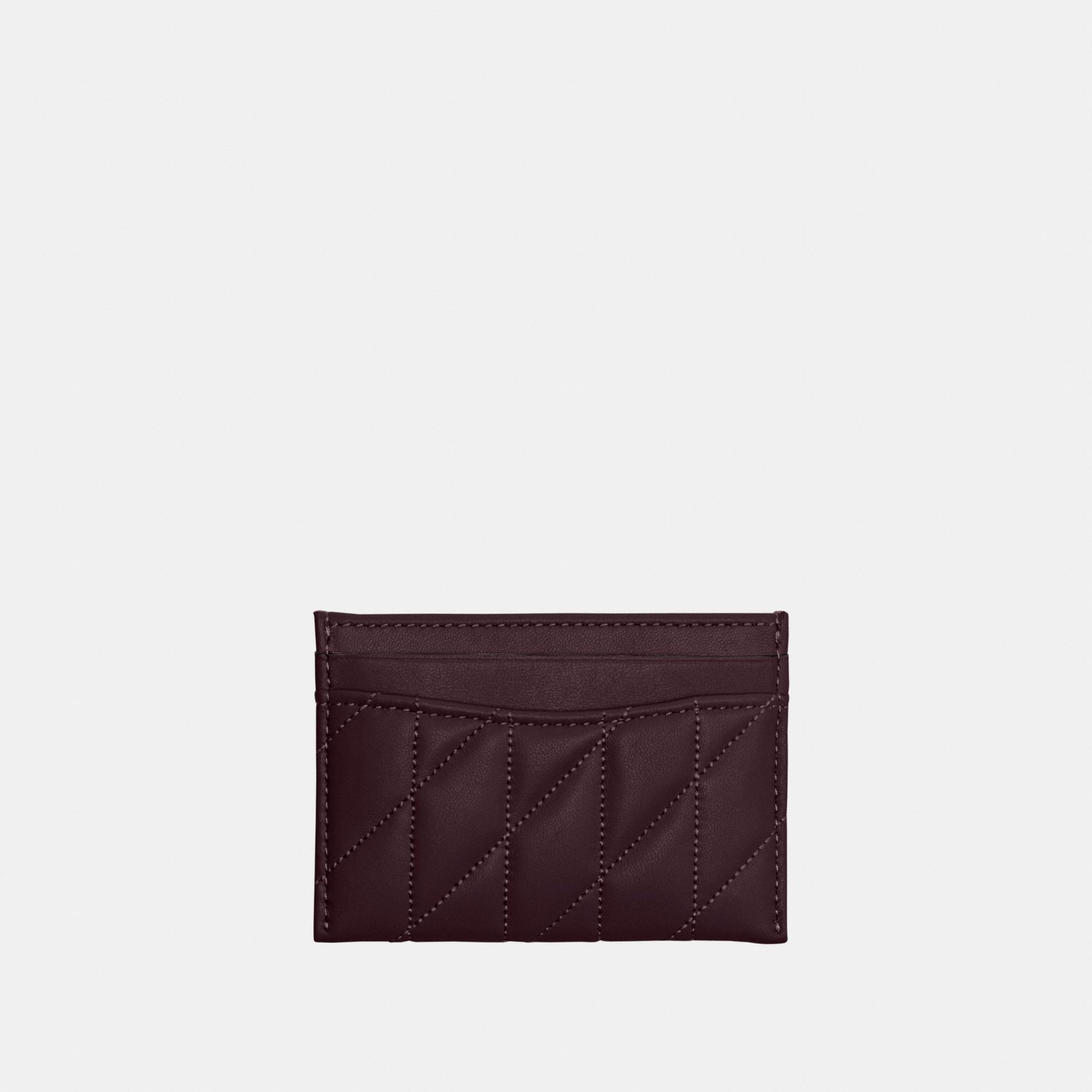 CM434-Essential Card Case With Pillow Quilting-B4/Black Currant