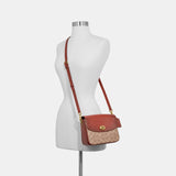 89089-Cassie Crossbody 19 In Signature Canvas-B4/Tan Rust