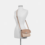 89089-Cassie Crossbody 19 In Signature Canvas-LH/Sand Taupe