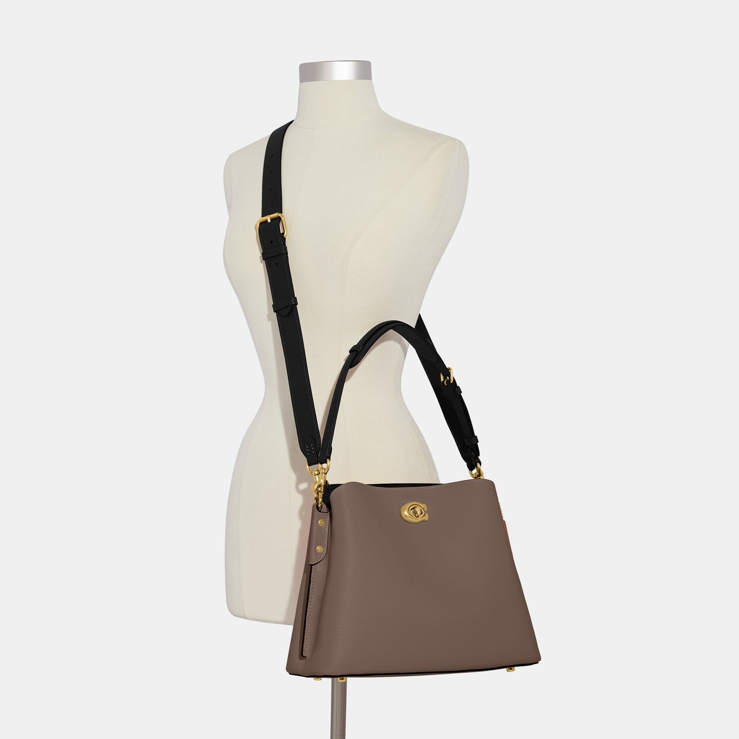 C2590-Willow Shoulder Bag In Colorblock-B4/Dark Stone