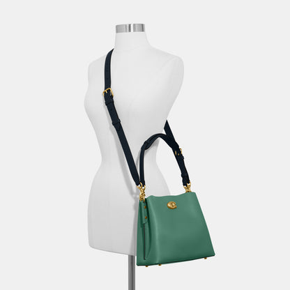 C3766-Willow Bucket Bag In Colorblock-B4/Bright Green Multi