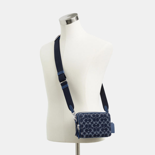 Charter Crossbody Bag 19 In Signature Denim