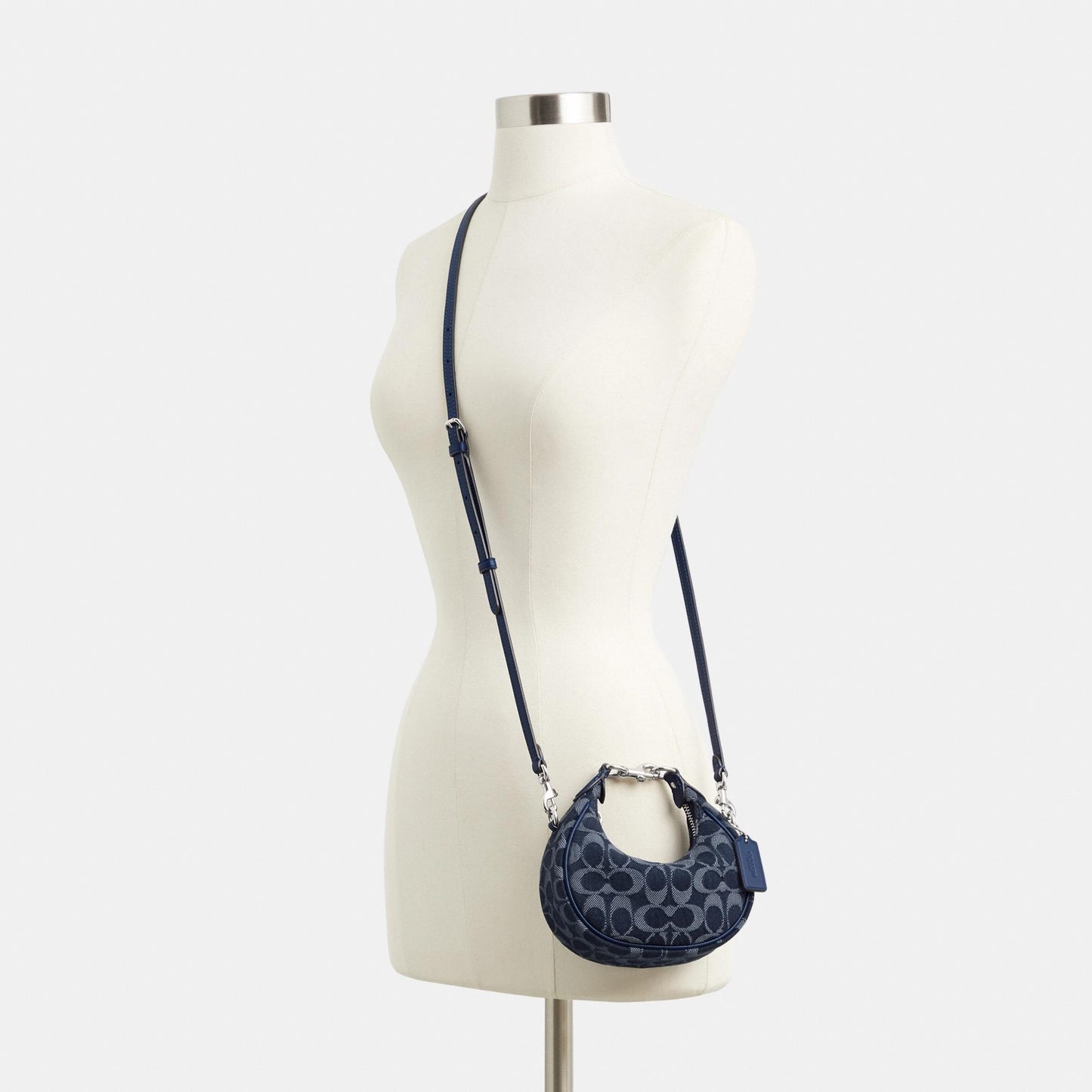 CAO04-JONIE BAG IN SIGNATURE DENIM-LH/Deep Blue Multi