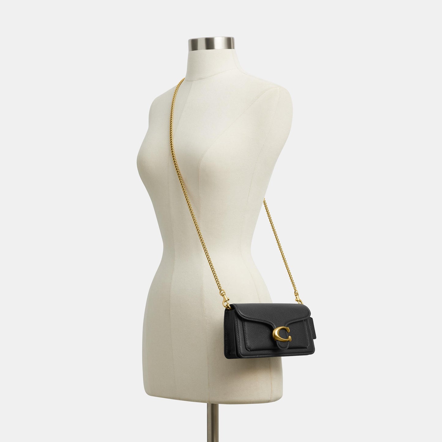 CBF14-Tabby Chain Crossbody Bag 19-B4/Black