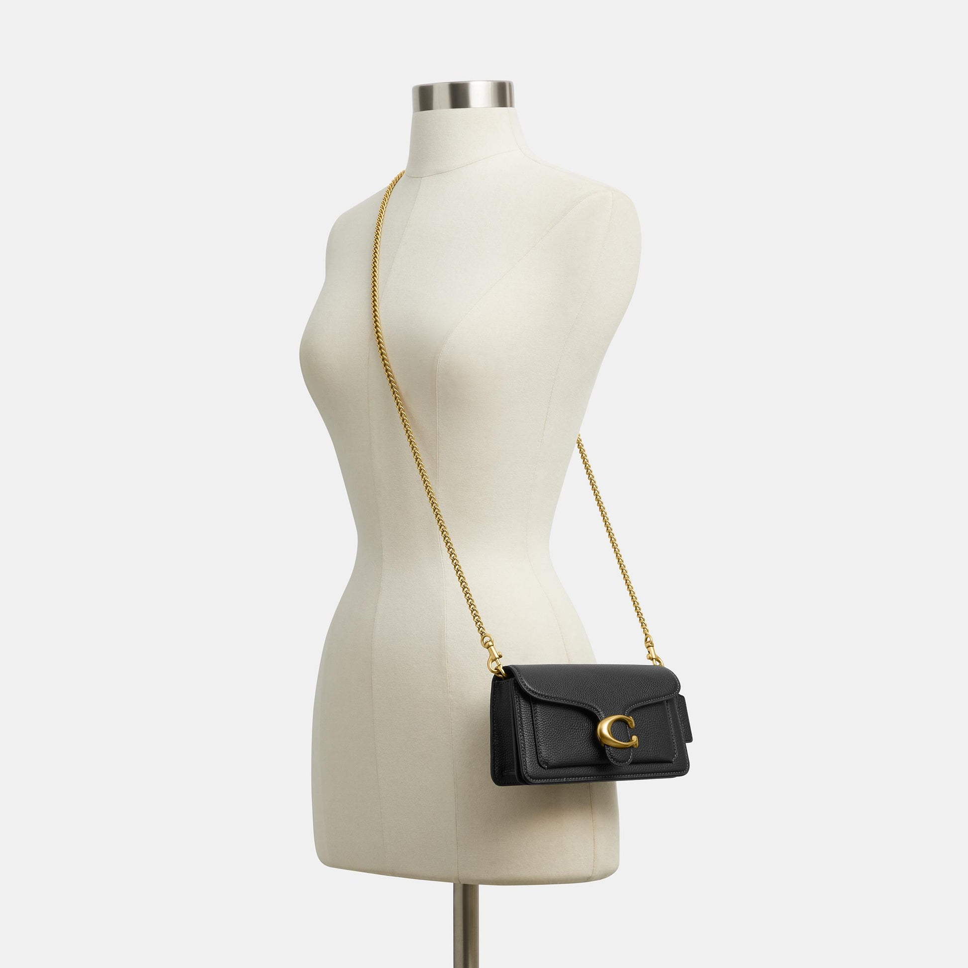 CBF14-Tabby Chain Crossbody Bag 19-B4/Black