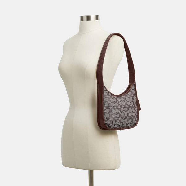 Curve Zip Bag In Signature Jacquard