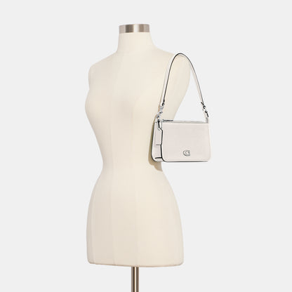 CJ797-Pouch Bag With Signature Canvas Interior-Chalk