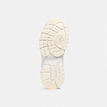 cn342-C301 Sneaker With Signature Canvas-Chalk/White