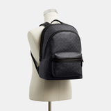 CP159-Charter Backpack In Signature Canvas-Charcoal