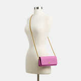 cw586-Evie Long Wallet With Chain-B4/Fuchsia.