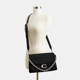 CY920-CHAIN TABBY SHOULDER BAG 30-LH/Black
