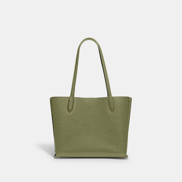 حقيبة "ويلو توت Willow Tote" بألوان مُغايرة و مبطنة بقماش يحمل نقشة ماركة كوتش