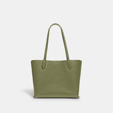 C0692-Willow Tote In Colorblock With Signature Canvas Interior-B4/Moss