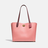 C0692-Willow Tote In Colorblock With Signature Canvas Interior