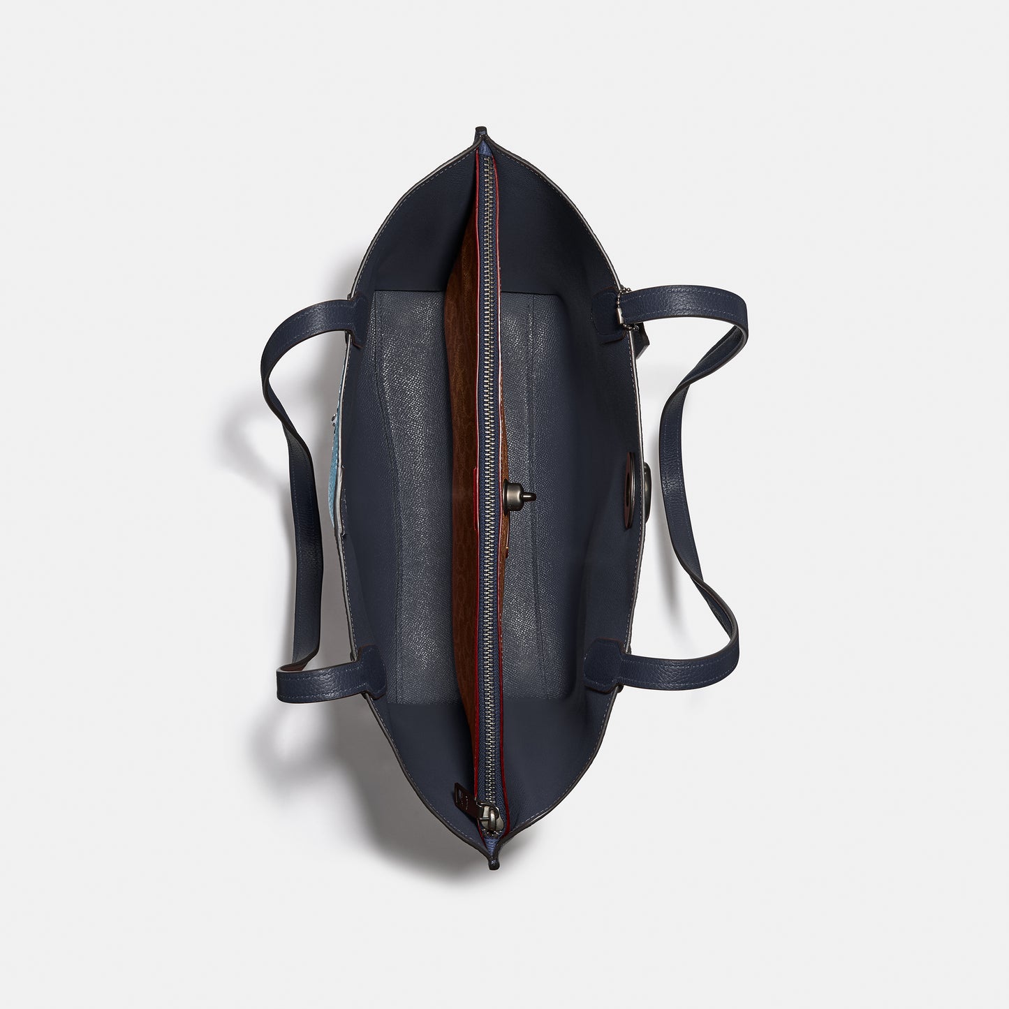 C0692-Willow Tote In Colorblock With Signature Canvas Interior