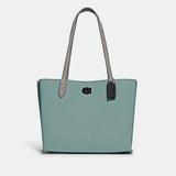 C0692-Willow Tote In Colorblock With Signature Canvas Interior