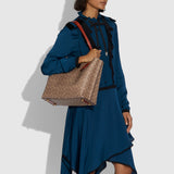 C0693-Willow Tote In Signature Canvas-B4/Tan Rust