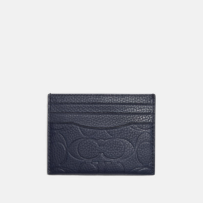 C0941-Card Case In Signature Leather-Midnight