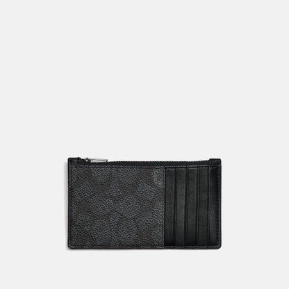 Zip Card Case In Signature Canvas - COACH Saudi Arabia Official Site