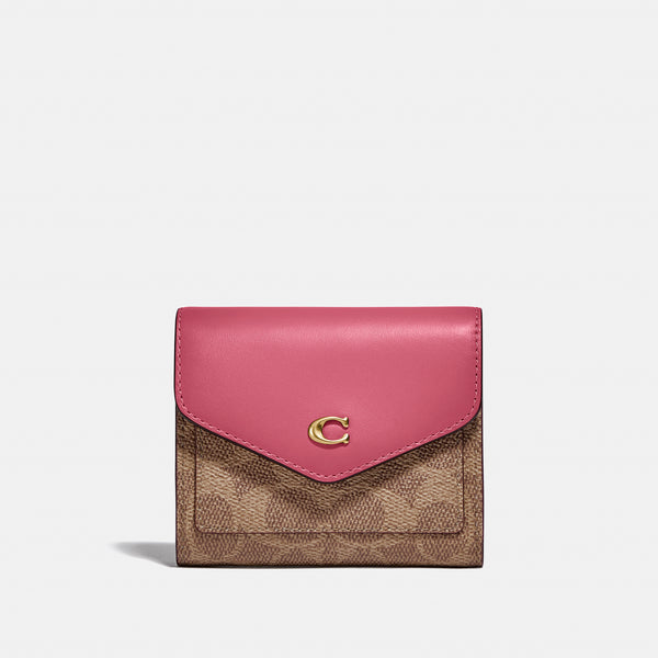Colorblock Coated Canvas Signature Wyn Small Wallet