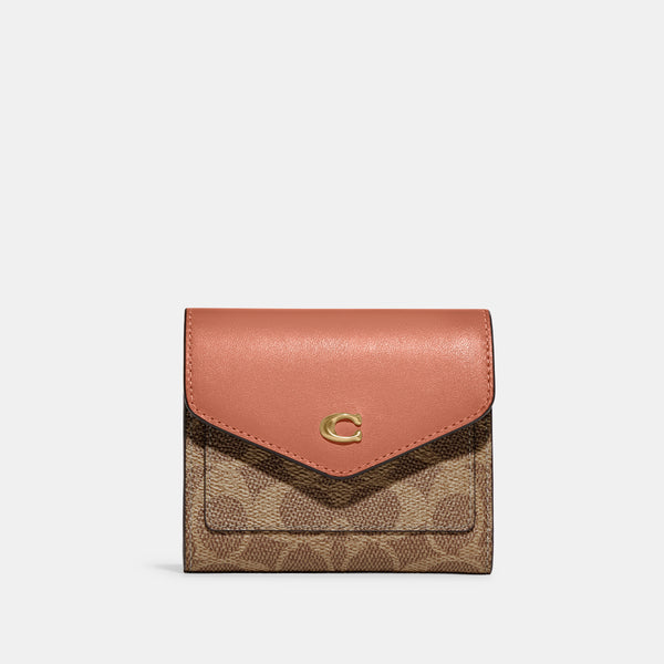 Colorblock Coated Canvas Signature Wyn Small Wallet