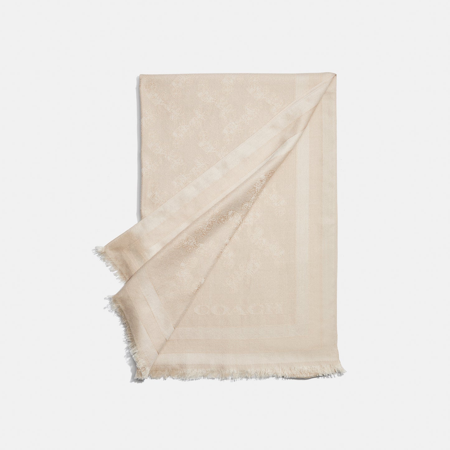 C2501-Horse And Carriage Print Jacquard Stole