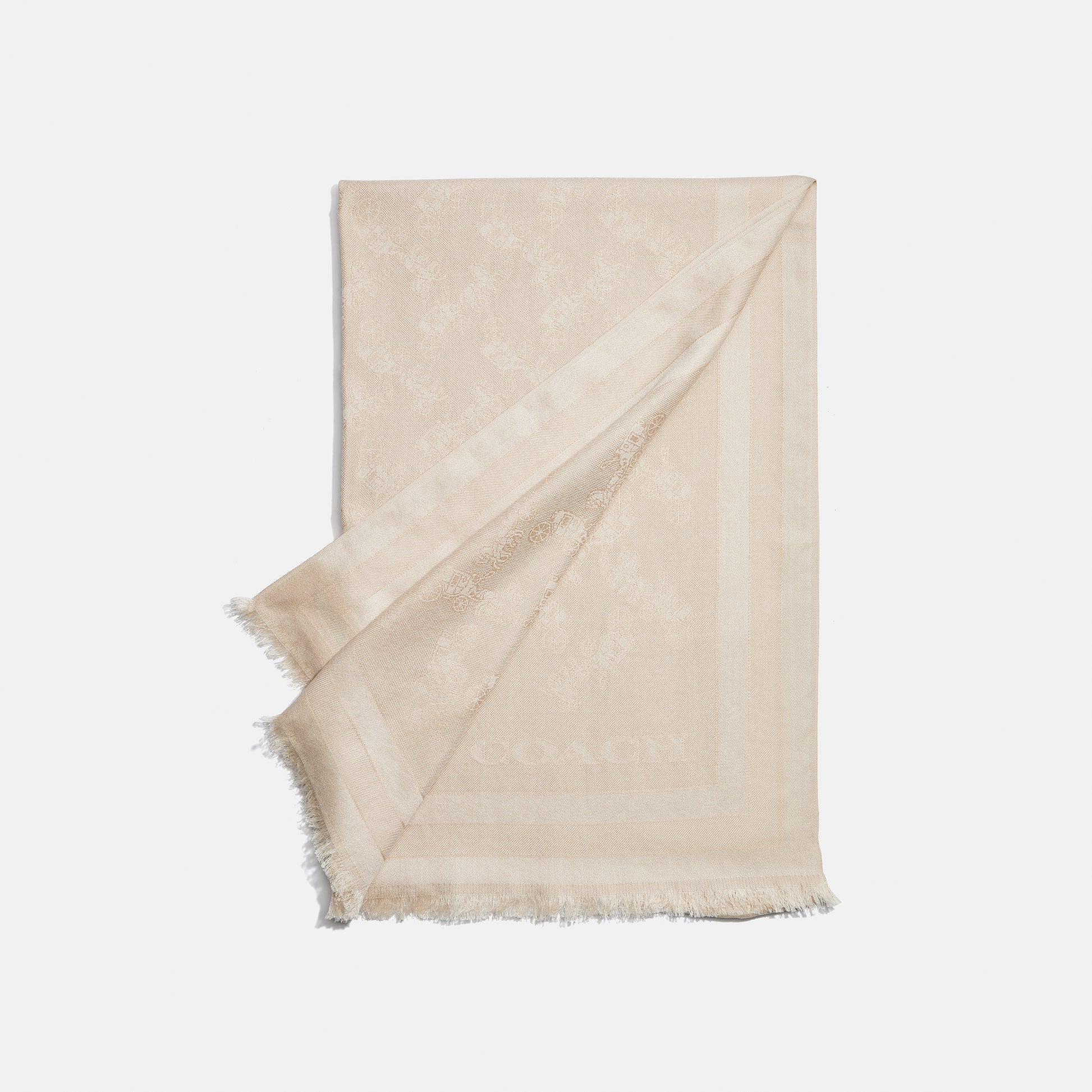 C2501-Horse And Carriage Print Jacquard Stole