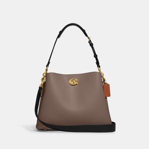 C2590-Willow Shoulder Bag In Colorblock-B4/Dark Stone