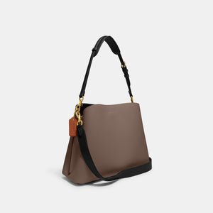 C2590-Willow Shoulder Bag In Colorblock-B4/Dark Stone