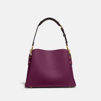 C2590-Willow Shoulder Bag In Colorblock-B4/Deep Berry Multi