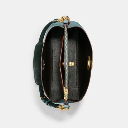 C2590-Willow Shoulder Bag In Colorblock-V5/Sage Multi