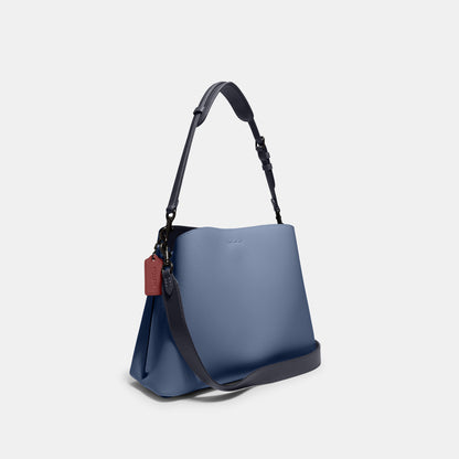 C2590-Willow Shoulder Bag In Colorblock-V5/Washed Chambray Multi