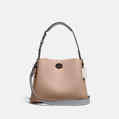C2590-Willow Shoulder Bag In Colorblock-V5/Taupe Multi